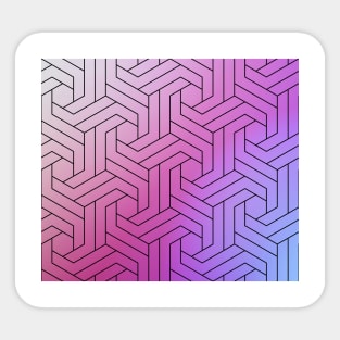 Pink blue abstract pattern Sticker